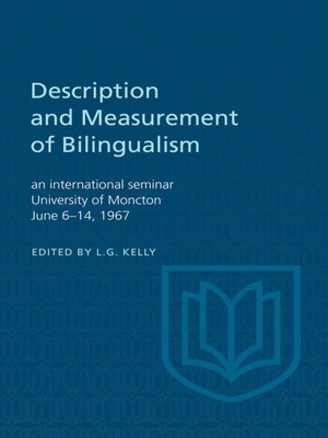 cover image of Description and Measurement of Bilingualism
